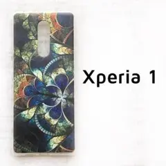 Xperia1 カバー モザイク柄