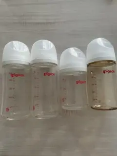 【4本セットバラ売り相談】pigeon哺乳瓶240ml×3 160ml×1乳首付