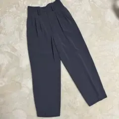 ハイウエスト プリーツパンツ タックテーパードパンツ