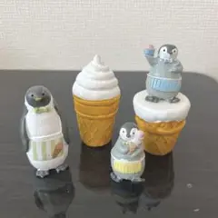 ペンギン　アイス屋さん　オブジェ　置物　ナチュラルキッチン　夏　ソフトクリーム