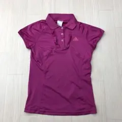 美品 adidas アディダス フリル ポロシャツ 半袖 テニス ピンク S