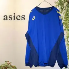 アシックス ゲームシャツ (S) ブルー系 長袖 スポーツウェア トップス