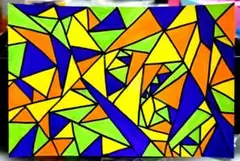作品No.33【ステンドグラス】手描き オリジナルイラスト