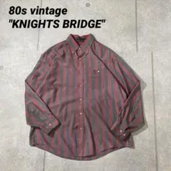 【グッドフェード】80sヴィンテージ　KNIGHTS BRIDGE 長袖　赤灰L