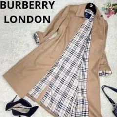 【高級アンゴラ混】BURBERRY LONDON ノバチェック ウールコート