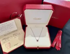 カルティエ ネックレス CARTIER タンク K18 WG ピンクトルマリン