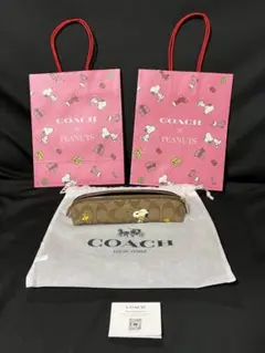 未使用 新品 COACH ×PEANUTS ペンケース スヌーピー 筆箱