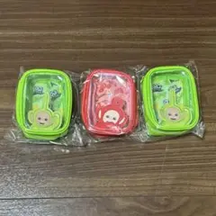 テレタビーズ　ミニポーチ　赤　みどり　3つセット　TAITO限定