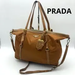 A4可 PRADA 三角ロゴ 2way トートバッグ ショルダーバッグ