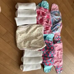 布おむつセット 6点 花柄・ハート柄