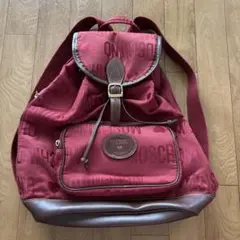 MOSCHINO:モスキーノ ロゴ織柄　リュック