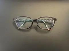 Zoff レディース　眼鏡（度入り）　ウェリントン　ブラウン×ドット