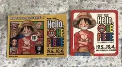 HELLO ONE PIECE ルフィ ステッカー コースター セット