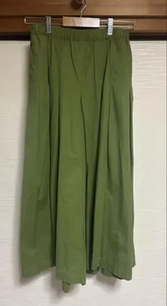 nachukara タックスカート風　ワイドロング　ガウチョパンツ