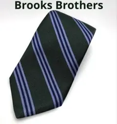Brooks Brothers グリーン/ブルー　ストライプ ネクタイ