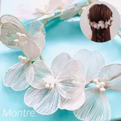 新品*シルバー ヘッドドレス ブライダル ウエディング ヘアジュエリー 結婚式
