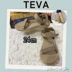 美品》テバ　Teva　ハリケーン XLT2　サンダル　24 セサミ　ストライプ