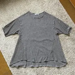 rejouir 半袖 チュニック チェック柄 Lサイズ リジュール