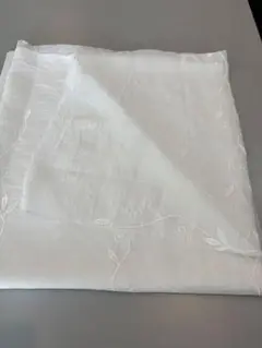 和紙の様な、ちりめん地に刺繍のレースカーテンハギレ生地