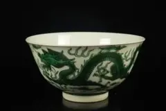 中国 清時代 粉彩五本爪皇帝龍文茶碗 大清雍正年製 茶碗 中国古玩 初心だし