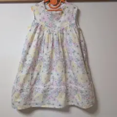 petit main 花柄ノースリーブワンピース 130cm
