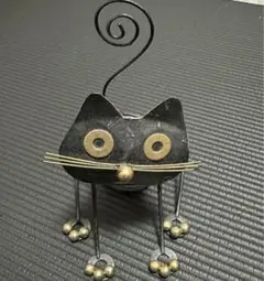 猫 ねこ 置物 バネ