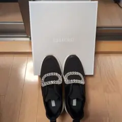 CELFORD ビジュー付き ブラックスニーカー