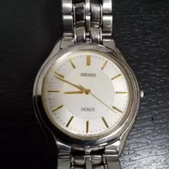 SEIKO DOLCE 8J41-6030 ラウンド クォーツ腕時計 稼働品