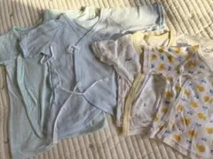 水色・白のコンビ肌着セット