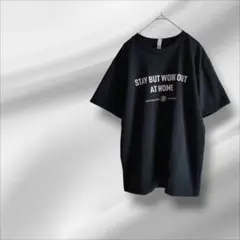 g248　glimmer【M】Tシャツ/半袖/黒/プリント/スポーツ/トムス