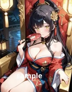 AIイラスト　美女 L版サイズ 1点物 B35