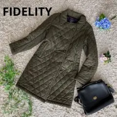 FIDELITY フィデリティー キルティング Pコート カーキ 緑 Mサイズ