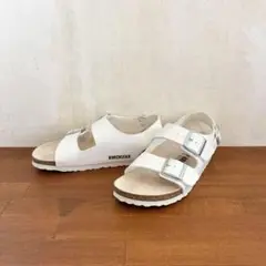 極美品　ビルケンシュトック　ミラノ　24.0センチ　ホワイト