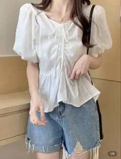ブラウス　シャツ　トップス　半袖
