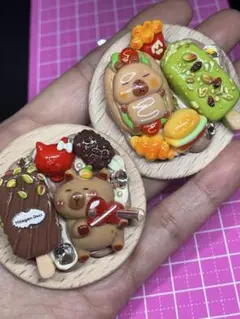 ミニチュアフードプレート マグネット2個セット
