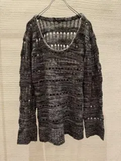 00s japanese label grunge knit boro ニット