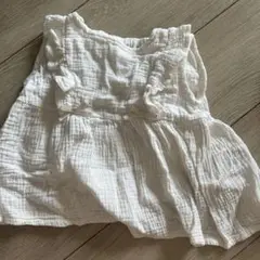 ホワイトコットンフリルシャツ 80cm cottoli
