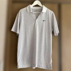 Nike Golf ナイキ　ポロシャツ ホワイトストライプ　Lサイズ