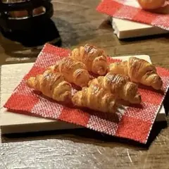 ミニチュアクロワッサン6個セット 板・布付き