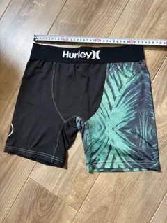 Hurley ボクサータイプインナーウェア 黒と緑のパーム柄