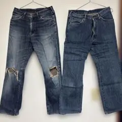 Wrangler デニム　ダメージ　2足