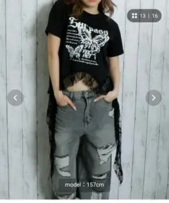 GORGE レディース 半袖Tシャツ Y2K 甘辛MIX