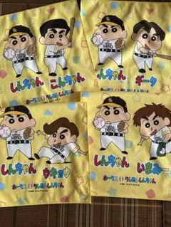 ソフトバンクホークス　クレヨンしんちゃんコラボタオル　4枚セット
