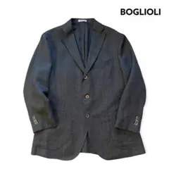 【美品】BOGLIOLI ボリオリ テーラードジャケット グレー ヘリンボーン