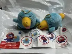 大阪関西万博　ミャクミャク×イコちゃんコラボ ぬいぐるみガチャ　2体セット