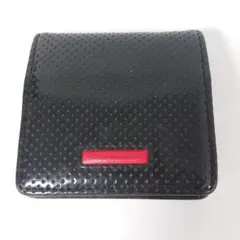 Q099　黒いドットパターンコインケース