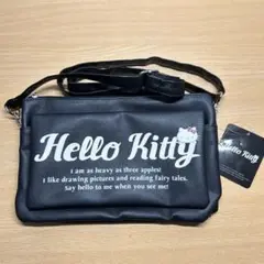 【未使用】サンリオ サコッシュバック PU ハローキティー ブラック