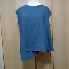 【KAREI】カットソー アシンメトリー 青 フリーサイズ