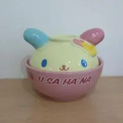 希少レア　ウサハナ　ふた付きどんぶり　ティーポット　平成レトロ　サンリオ　ウサギ 希少レア ウサハナ ふた付きどんぶり ティーポット 平成レトロ