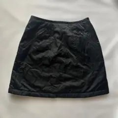 LECIEL BLEU 黒いジッパーポケット付き　ナイロン　ミニスカート